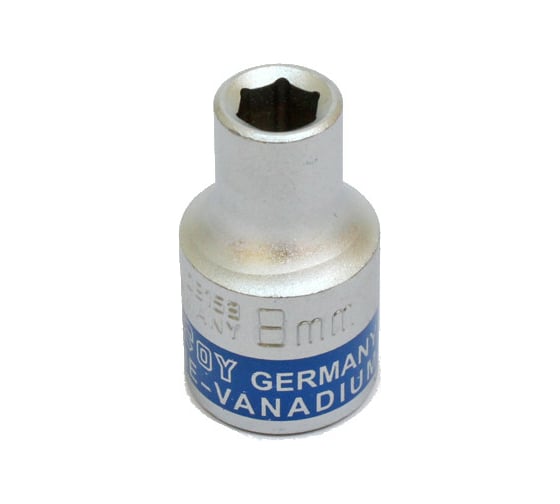 Головка торцевая 30230-08 8 мм, 1/2"DR, 6-гранная, хром-ванадий KING ROY 12967 1