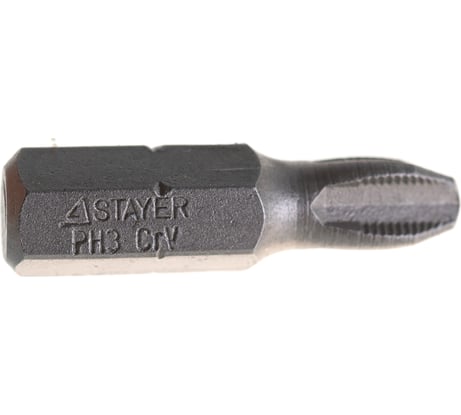 Биты (C 1/4"; PH 3; 25 мм; 2 шт.) STAYER 26201-3-25-02
