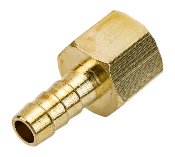 Соединение внутренняя резьба 1/4" - елочка 8 мм, латунь ECO AB-FT14/E08