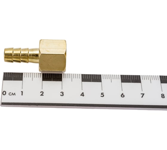 Соединение внутренняя резьба 1/4" - елочка 8 мм, латунь ECO AB-FT14/E08
