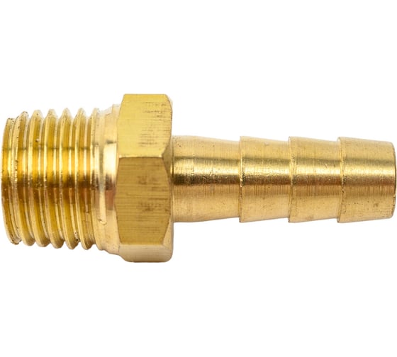 Соединение наружняя резьба 1/4" - елочка 8 мм, латунь ECO AB-MT14/E08