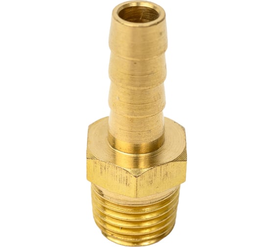 Соединение наружняя резьба 1/4" - елочка 8 мм, латунь ECO AB-MT14/E08