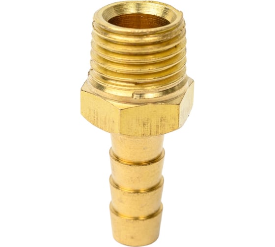 Соединение наружняя резьба 1/4" - елочка 8 мм, латунь ECO AB-MT14/E08