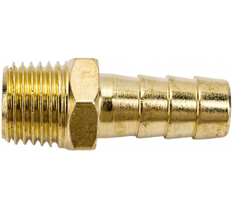 Соединение наружная резьба 1/4" - елочка 10 мм, латунь ECO AB-MT14/E10