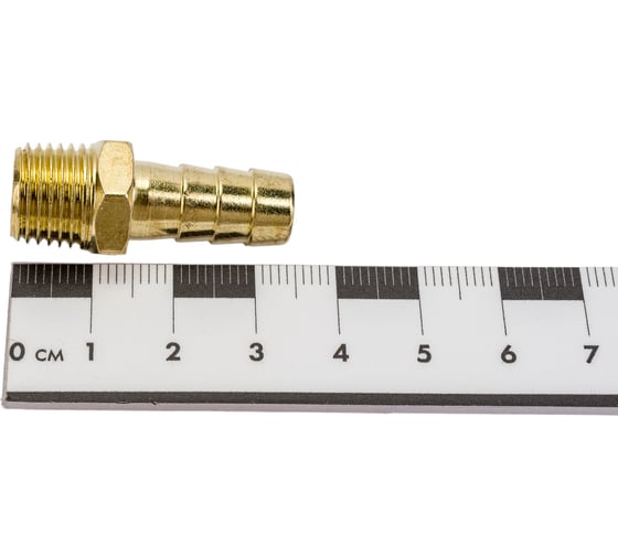 Соединение наружная резьба 1/4" - елочка 10 мм, латунь ECO AB-MT14/E10