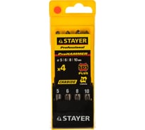 Набор буров (SDS-plus; 4 шт.) по бетону STAYER 2930-H4