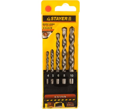 Набор сверл "MASTER" по бетону 5 шт. (4-10 мм) STAYER 29111-H5
