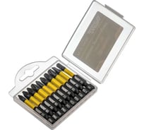 Набор торсионных бит 50 мм, PH1,PH2x2,PH3,PZ1,PZ2,PZ3,T30,SL5.5,H4, 10 шт WURZ 4201
