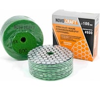 Диск алмазный гибкий черепашкa Fox 100 мм, № 800, сухой рез, 10 шт Novocraft PPTHW1000800