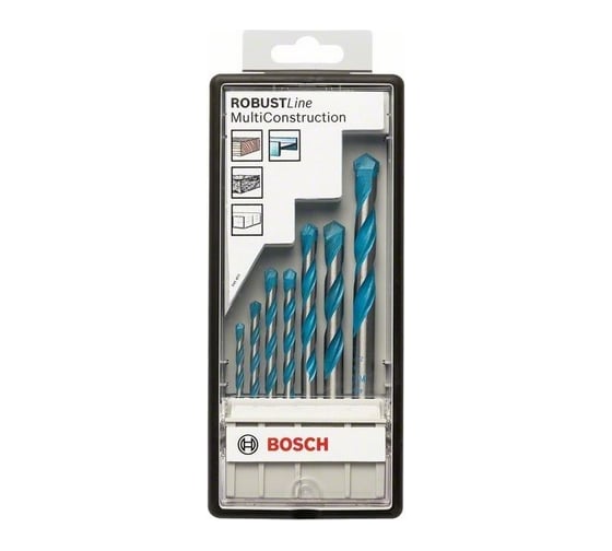 Набор сверл Robust Line Multi Construction 7 шт. (5-10 мм) Bosch 2607010546 1