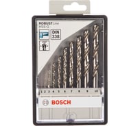 Набор сверл Robust Line по металлу 10 шт. (1-10 мм; HSS-G) Bosch 2607010535