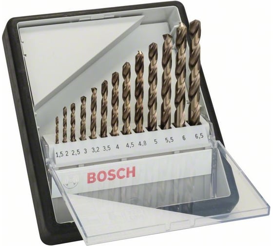 Набор сверл Robust Line по металлу 13 шт. (1,5-6,5 мм; HSS-G) Bosch 2607010538