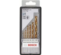 Набор сверл по металлу Robust Line 6 шт. (2-8 мм; HSS-TIN) Bosch 2607010530