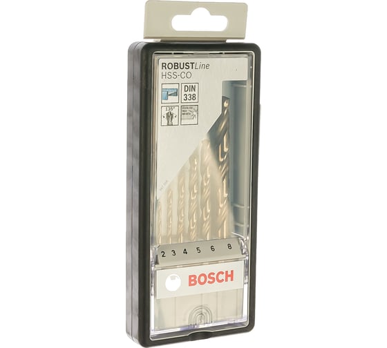 Набор сверл по металлу Robust Line 6 шт. (2-8 мм; HSS-CO) Bosch 2607019924 1