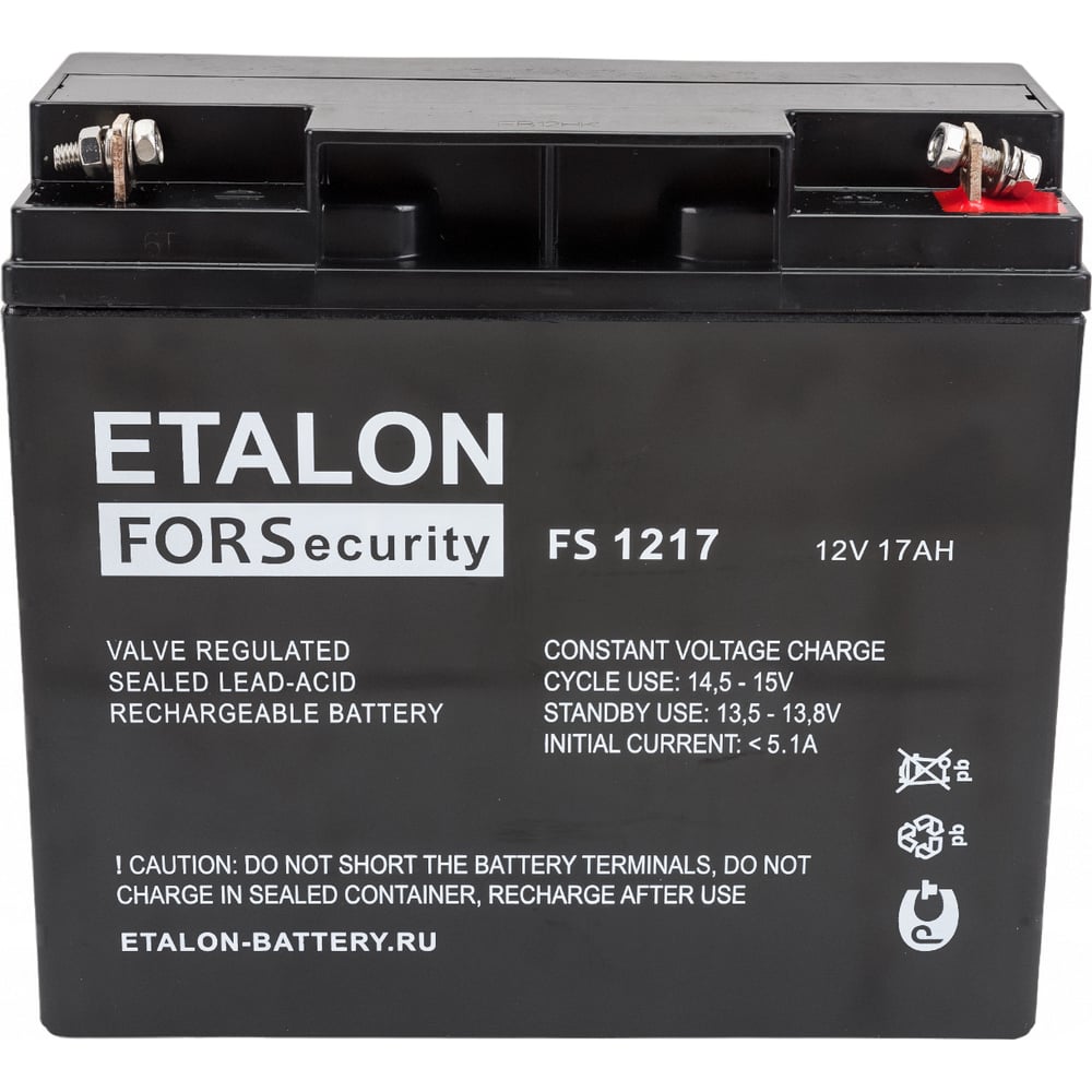 Аккумулятор ETALON FS 1217 (12 В, 17 Ач) Etalon Battery 00-00006441 ...