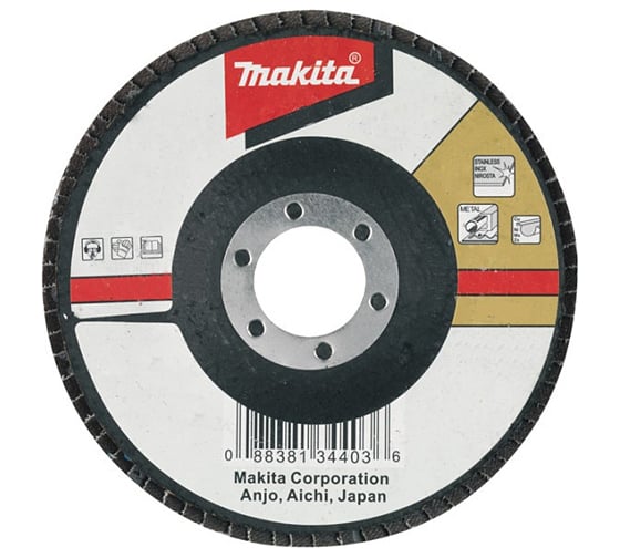 Лепестковый шлифовальный диск плоский 125 мм, Z40, нейлон Makita D-27888