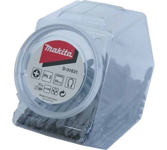 Набор бит PH2, 65 мм, 100 шт Makita D-31631