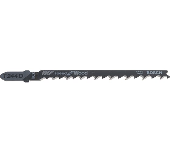 Полотна пильные T 244 D Speed for Wood для лобзика 3 шт. (100 мм; HCS) Bosch 2608630879 1