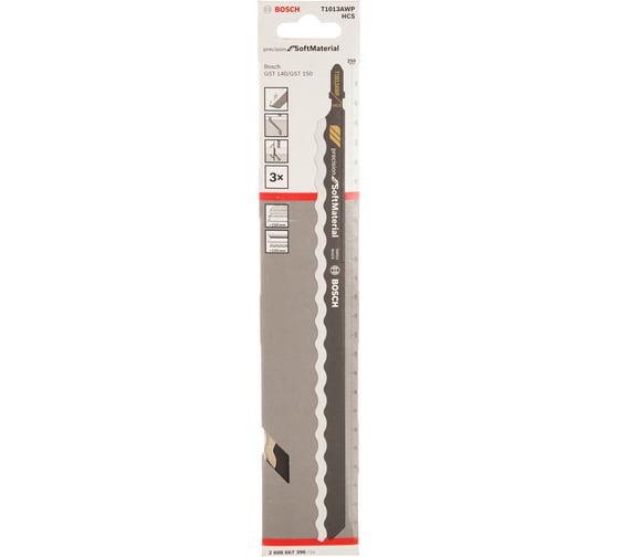 Полотно пильное T1013AWP Precision for Soft-Material 3 шт. (250 мм; HCS) Bosch 2608667396
