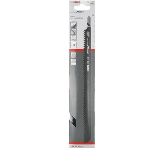 Полотна пильные T1044DP Precision for Wood 3 шт. (250 мм; HCS) Bosch 2608667394