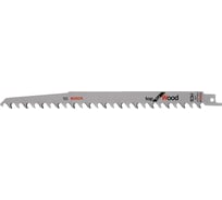 Пилки S1542K Top for Wood для ножовок 25 шт. (240 мм; HCS) Bosch 2608653065
