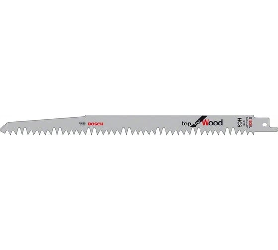 Пилки S1531L Top for Wood для ножовок 5 шт. (240 мм; HCS) Bosch 2608650676