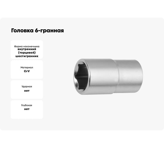 Головка 6-гранная 21 мм, 1/2"DR REDMARK RM80501