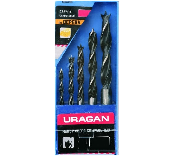 Набор сверл (4 шт; 4-10 мм) по дереву Uragan 901-3113-H4