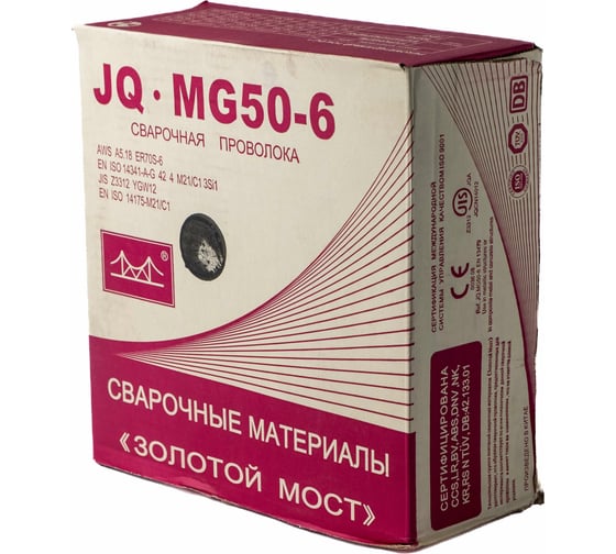 Проволока сварочная омедненная JQ.MG50-6/ER70S-6 1.2 мм, 20 кг GOLDEN BRIDGE 114