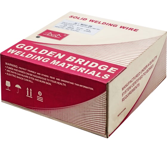 Проволока сварочная полированная JQ.MG50-6 N/ER70S-6 1 мм, 15 кг GOLDEN BRIDGE 144