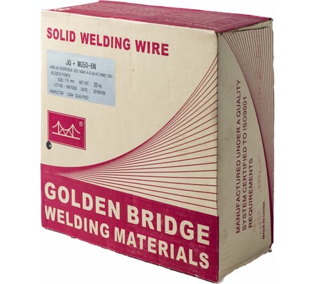 Проволока сварочная полированная JQ.MG50-6 N/ER70S-6 1.6 мм, 20 кг GOLDEN BRIDGE 138