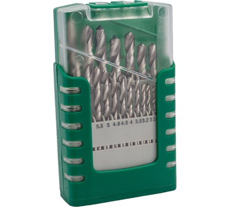 Набор сверел по металлу HSS 21 предмет, в пластиковом футляре Rockforce RF-924U21S(49384)