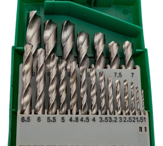 Набор сверел по металлу в пластиковом футляре HSS 21 шт ROCKFORCE RF-924U21S(49384)