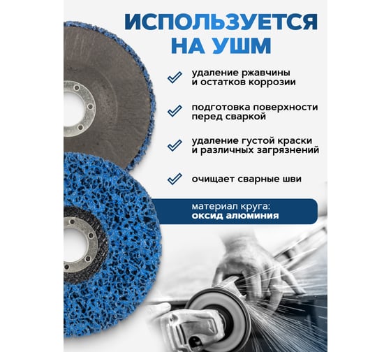 Круг абразивный зачистной 125x22.2 мм ROCKFORCE в блистере RF-BD125B RF-BD125B(49209)