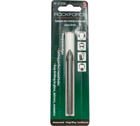 Сверло по стеклу и плитке 9мм, в блистере Rockforce RF-37209 RF-37209(49311)