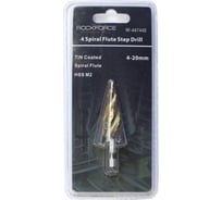 Сверло ступенчатое спиральное (4-20 мм; TIN HSS M2) ROCKFORCE RF-44744S