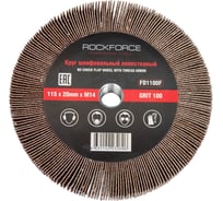 Круг лепестковый зачистной (115x20 мм; M14; №100) ROCKFORCE RF-FD1100F