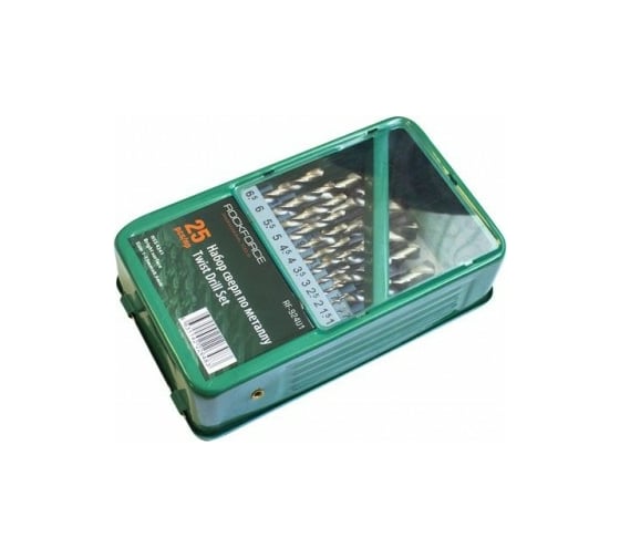 Набор сверл по металлу HSS+CO 25 шт ROCKFORCE RF-924U1