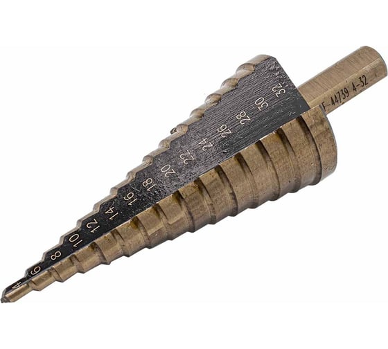 Сверло ступенчатое (4-32 мм; HSS4241, в блистере) Rockforce RF-44739 (49859)