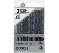 Набор сверл (13 шт; 1.5-6.5 мм; HSS-R) по металлу Bosch 1609200201