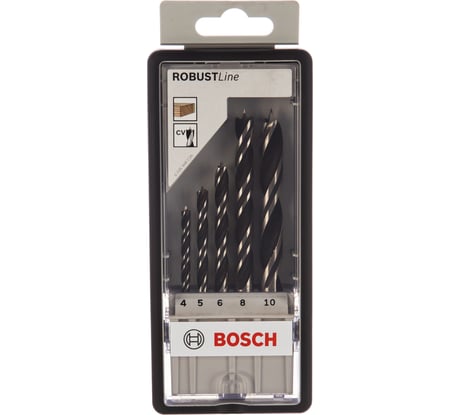 Набор сверл Robust Line (5 шт; 4-10 мм) по дереву Bosch 2607010527