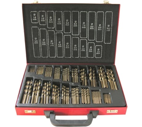 Набор сверл (375 шт; 1-10 мм; Р6М5) по металлу Энкор 25271