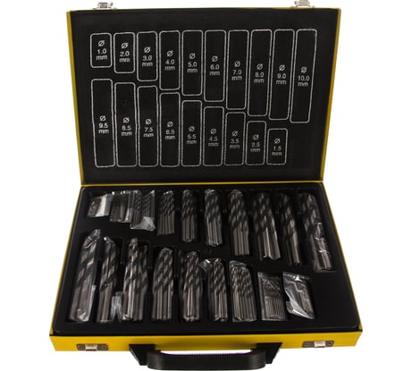 Набор сверл (170 шт; 1-10 мм) по металлу Энкор 21170