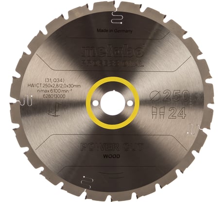 Диск пильный для торцовочных пил (250х2,8/2х30 мм; Z24) Metabo 628013000