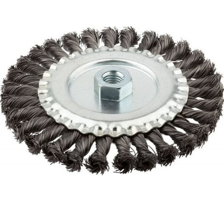 Корщетка-колесо 150 мм, гайка М14, стальная витая проволока FIT 39124