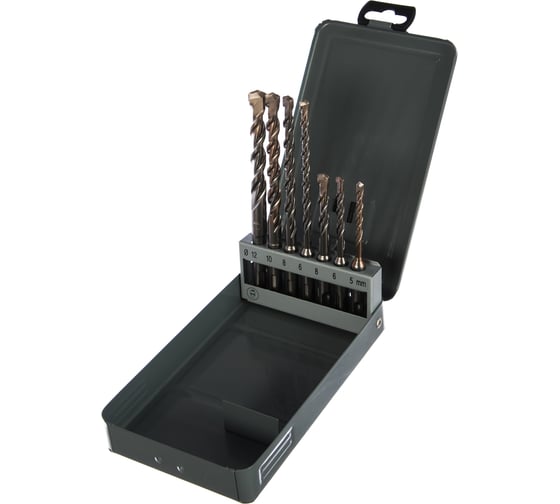 Набор буров SDS-plus 7 шт. (D 5; 6; 6; 8; 8; 10;12 мм; L = 110; 160; 165 мм) Metabo 630584000