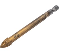 Сверло перьевое по керамограниту, керамике и стеклу 10 мм, 4 грани S.E.B. 405CL-K10-KR