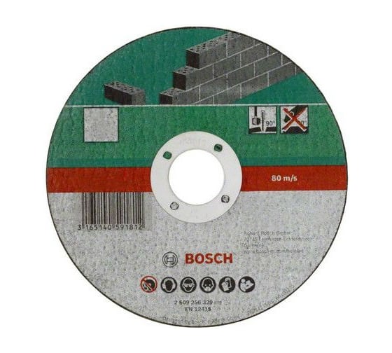 Круг отрезной по камню для УШМ (115х22,2х2,5 мм; прямой) Bosch 2609256328 1