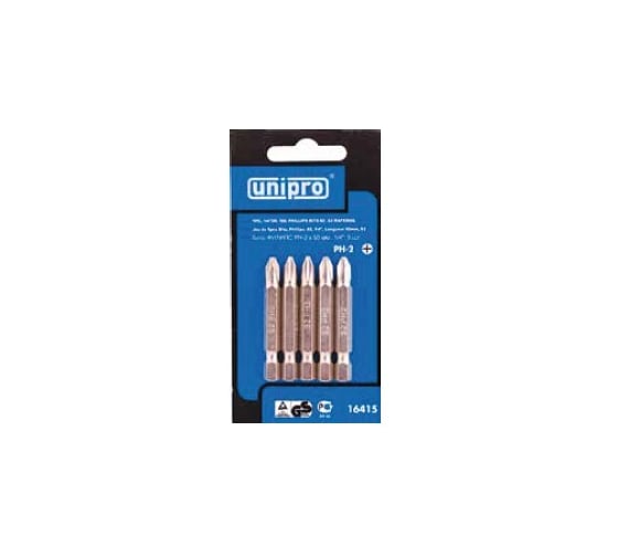 Насадки Филипс РН2х50 мм, 1/4", 5 шт Unipro 16415U 1