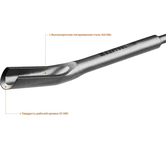 Зубило канальное для перфораторов SDS-Plus (22x250 мм) ALLIGATOR Kraftool 29328-22-250_z01